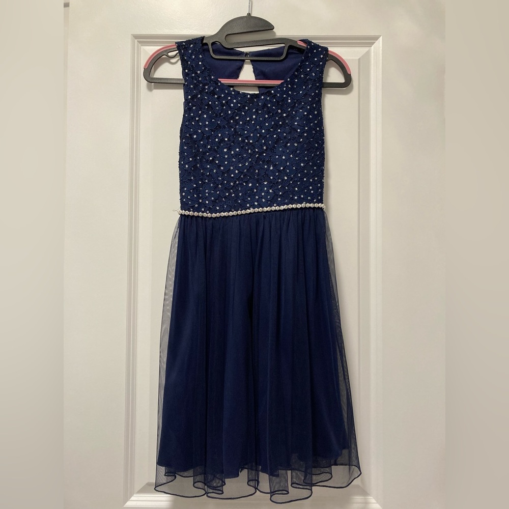 Blue-Silver Girls Dress